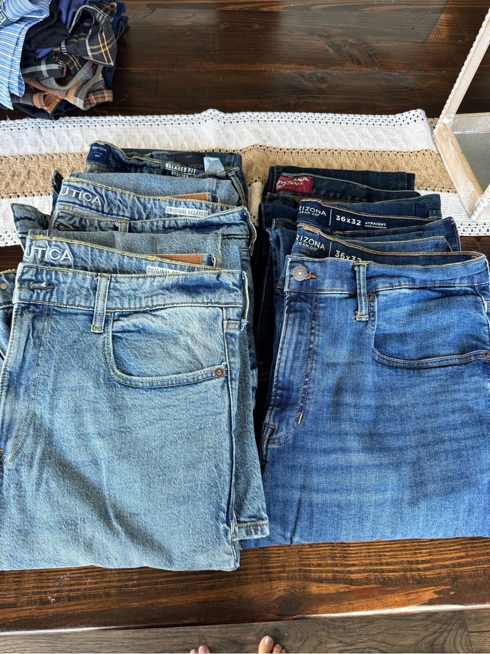 Men's Straight Jeans in Light Blue and Medium Blue - Multiple Brands